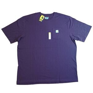 Carhartt Loose Fit Heavyweight Short Sleeve Pocket MAROON Shirt sz:2XL TALL  NWT